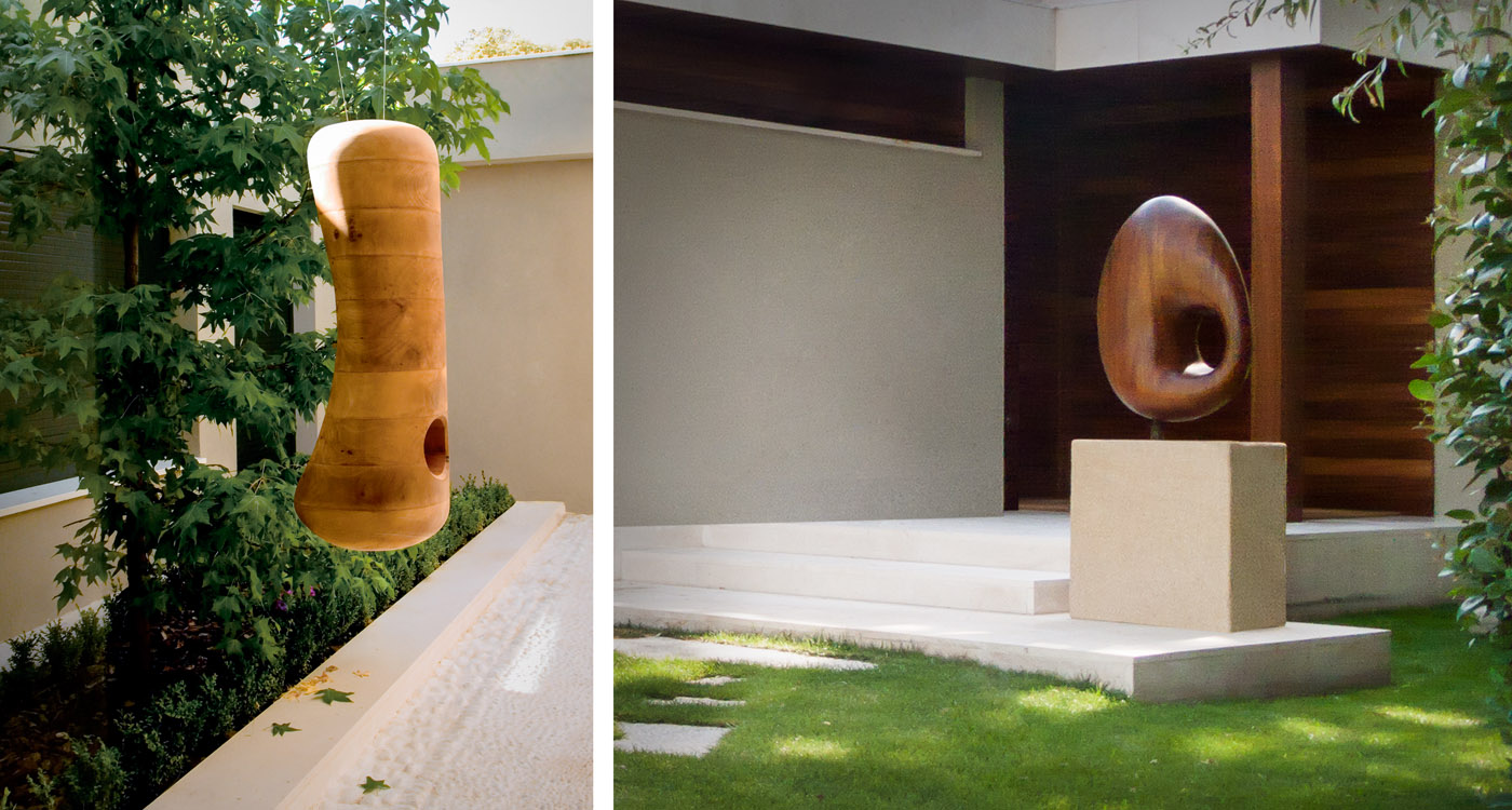 Diálogo e integración de esculturas de Jorge Palacios en proyectos arquitectónicos